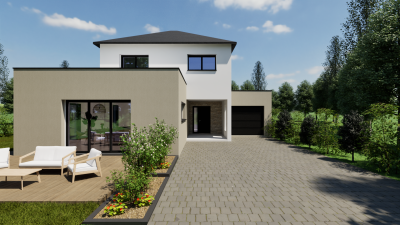 Maison 4 pans ardoise 112m2 avec garage